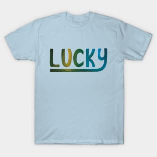 Lucky - hand-painted lettering T-Shirt